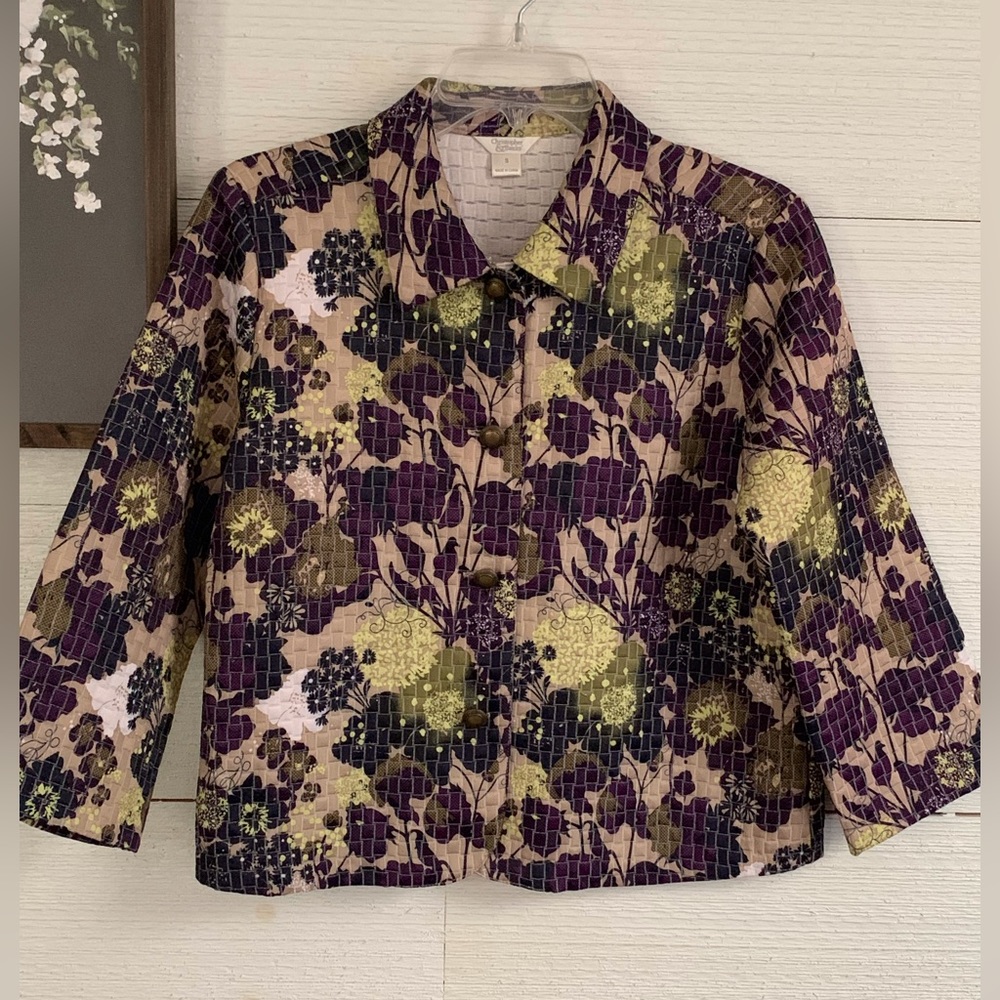 Lightweight Button up Jacket by Christopher & Banks.  Size Small.